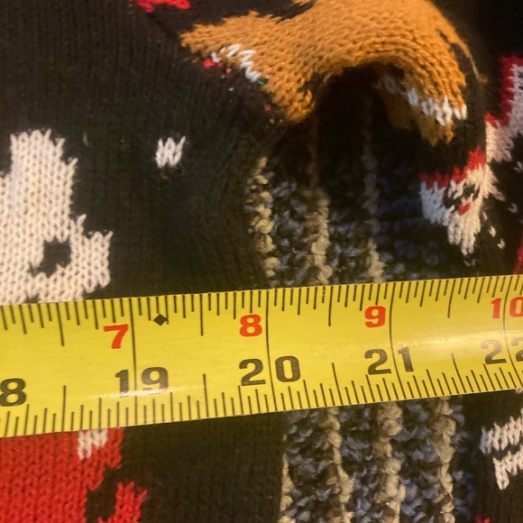 NWT Black Santa gingerbread cookies milk Ugly Xmas Christmas Sweater - Picture 3 of 5